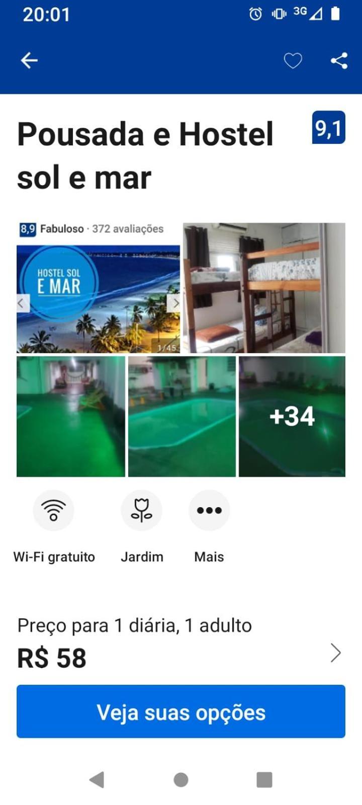 Hostel E Pousada Sol E Mar João Pessoa エクステリア 写真